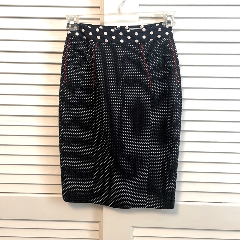 Anthropologie Yoana Baraschi Polka Dot Pencil Skirt Size 2